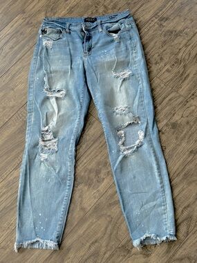 Judy Blue Distressed Light Blue Women's Jeans